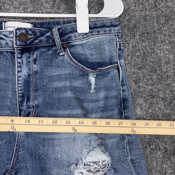 Articles of Society Shorts Womens Size 30 Blue Denim Distressed - Picture 5 of 11
